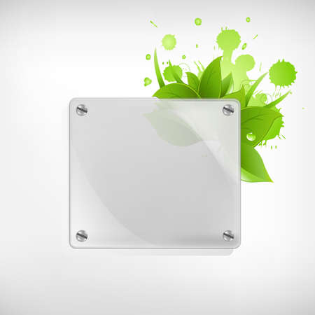 Eco Glass Background, Vector Illustration  のイラスト素材
