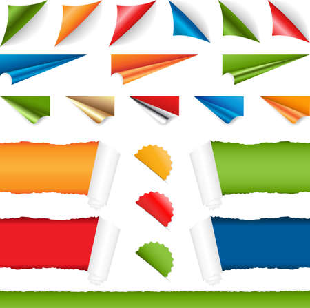 Corners Set, Isolated On White Backgroundのイラスト素材