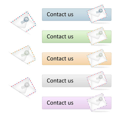 Contact Us, Isolated On White Backgroundのイラスト素材