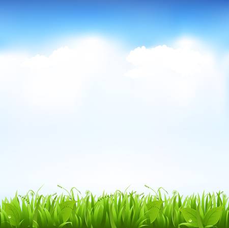 Grass And Sky, Vector Illustrationのイラスト素材
