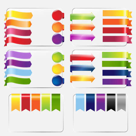 Web Ribbons Set, Isolated On White Background.のイラスト素材