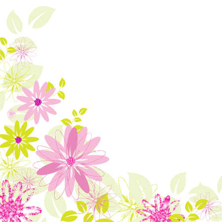 Abstract Flower Background, Isolated On White Backgroundのイラスト素材