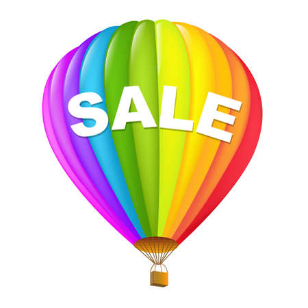 Colorful Sale Hot Air Balloonsのイラスト素材