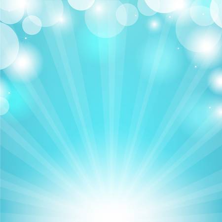 Blue Bubbles Sunburstのイラスト素材