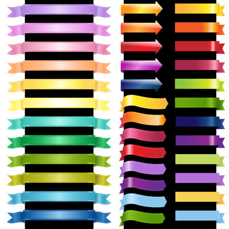 Color Web Ribbons And Arrows, Isolated On White Backgroundのイラスト素材