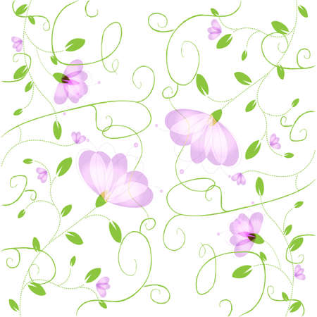 Abstract Flower Background, Vector Illustrationのイラスト素材
