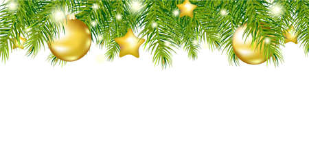 Green New Year Garland, Isolated On White Background, Vector Illustration
のイラスト素材
