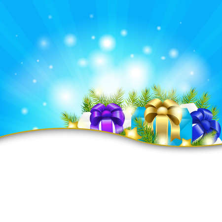 Blue Sunburst Background With Gift, Vector Illustration
のイラスト素材