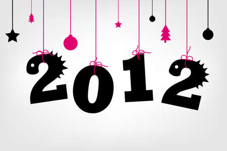 Happy New Year Card, Vector Illustrationのイラスト素材