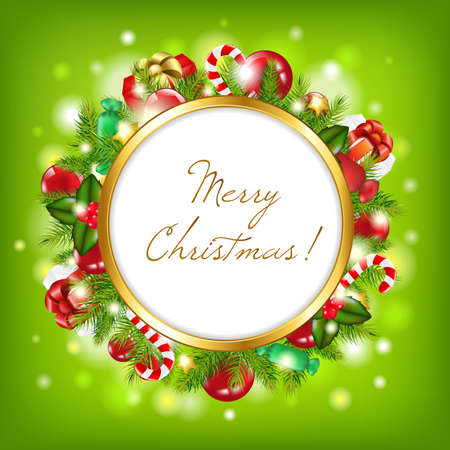 Merry Christmas, Vector Illustrationのイラスト素材
