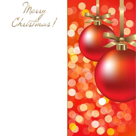 Christmas Card With Ball, Vector Illustrationのイラスト素材