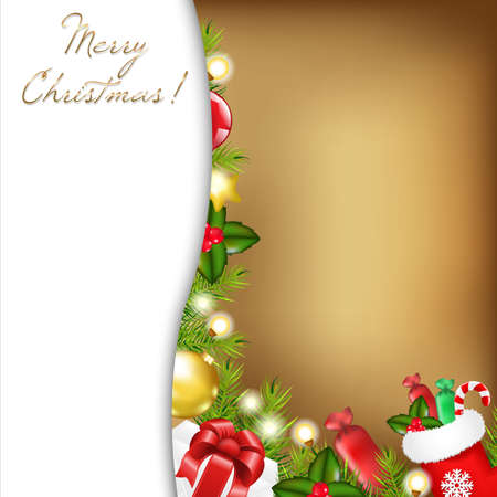 Christmas Vintage Illustration, Vector Illustrationのイラスト素材