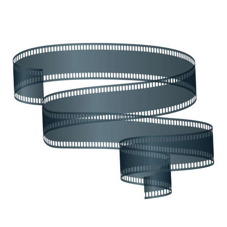 Movie Film, Isolated On White Background, Illustrationのイラスト素材