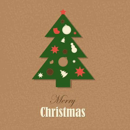 Christmas Vintage Card With Christmas Tree, Illustration
のイラスト素材
