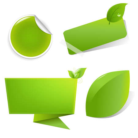 Ecology Labels Set, Isolated On White Background, Vector Illustration
のイラスト素材