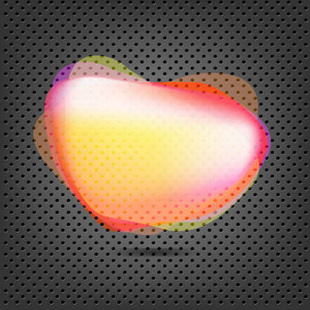 Abstract Metal Background With Speech Bubble, Vector Background    のイラスト素材