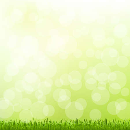 Green Grass And Bokeh And Blurのイラスト素材