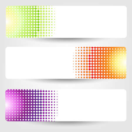 Abstract Banners Set, Isolated On Greyのイラスト素材