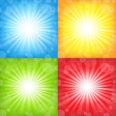 Sunburst And Bokeh Big Setのイラスト素材