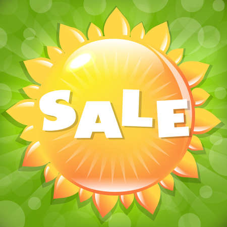 Summer And Spring Sale Poster, Vector Illustrationのイラスト素材