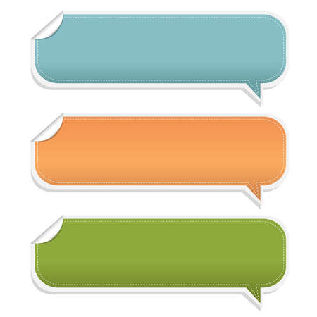 3 Speech Bubble Frames, Isolated On White Backgroundのイラスト素材