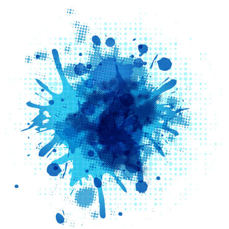 Abstract Blue Blob, Isolated On White Background, Vector Illustrationのイラスト素材