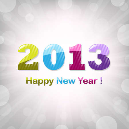 Happy New Year Illustrations With Bokehのイラスト素材