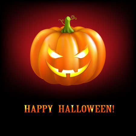 Black Halloween Illustrations With Pumpkins, Illustrationのイラスト素材