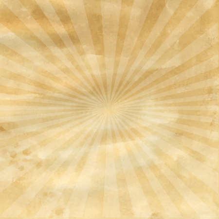 Old Paper With Retro Sunburst, Vector Illustrationのイラスト素材