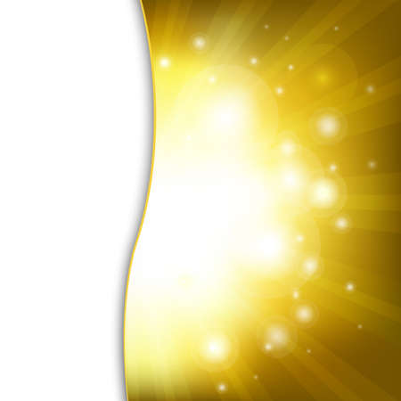 Golden New Year Card With Bokeh, Illustrationのイラスト素材