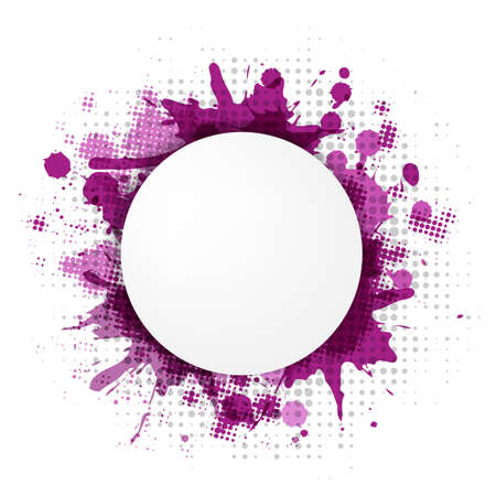 Abstract Violet Bubble With Blobs, Illustrationのイラスト素材