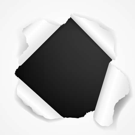 Black Torn Isolated On White Background, With Gradient Mesh, Vector Illustration Black Torn Isolated On White Background, With Gradient Mesh, Vector Illustration