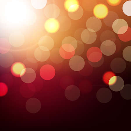 Background With Bokeh With Gradient Mesh, Vector Illustrationのイラスト素材