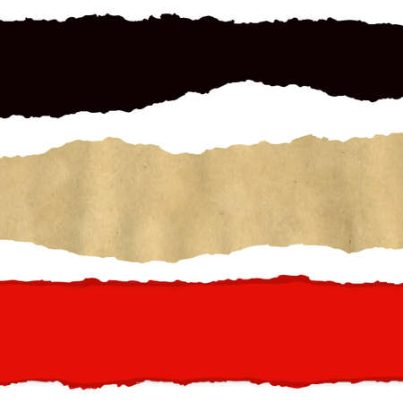 3 Fragmentary Paper, Vector Illustration のイラスト素材