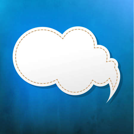 Blue Texture With Speech Bubble With Gradient Mesh, Vector Illustrationのイラスト素材