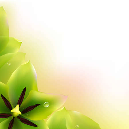 Border Of Tulips With Gradient Mesh, Vector Illustrationのイラスト素材