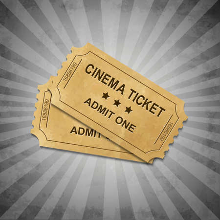 Grey Grungy Background With Tickets, With Gradient Mesh, Vector Illustrationのイラスト素材