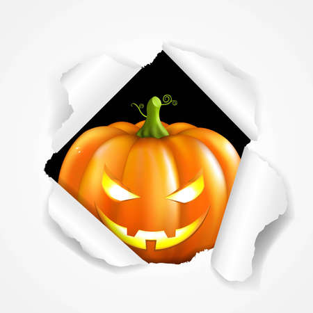 Happy Halloween Poster, With Gradient Mesh, Vector Illustrationのイラスト素材