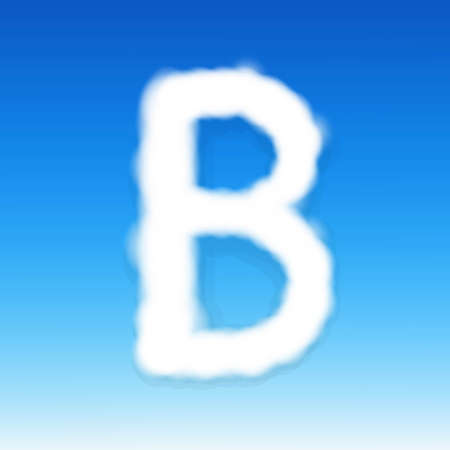 Cloud Letter A, With Gradient Mesh, Vector Illustrationのイラスト素材