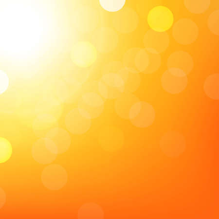 Orange Background With Bokeh, With Gradient Mesh, Vector Illustration のイラスト素材