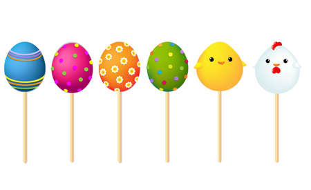 Set Of Color Easter Eggs, With Gradient Mesh, Vector Illustrationのイラスト素材