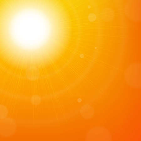 Sun Background, With Gradient Mesh, Vector Illustrationのイラスト素材