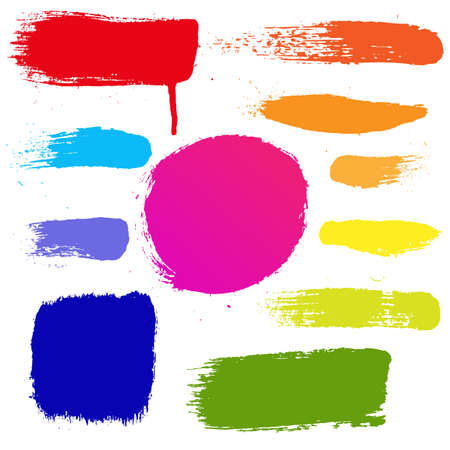 Colorful Blots Set, Vector Illustrationのイラスト素材