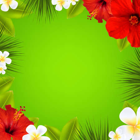 Sale Poster With Flowers, With Gradient Mesh, Vector Illustrationのイラスト素材