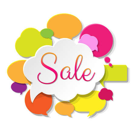 Colorful Sale Poster, Vector Illustrationのイラスト素材