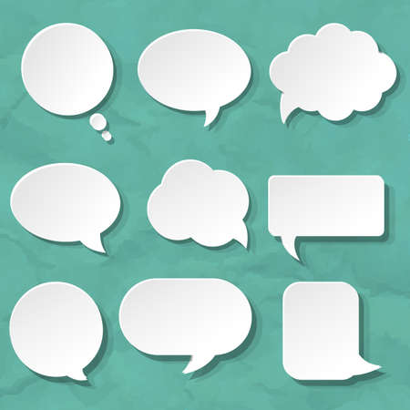 Speech Bubbles Set For Design, Vector Illustrationのイラスト素材
