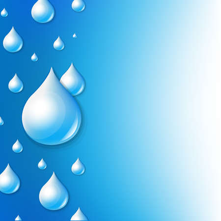 Water Drop Background, With Gradient Mesh, Vector Illustrationのイラスト素材