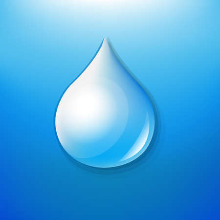 Water Drop Symbol, With Gradient Mesh, Vector Illustrationのイラスト素材