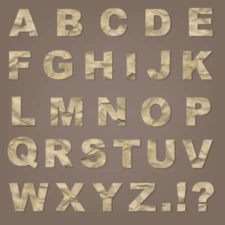 Paper Alphabets Illustrationのイラスト素材