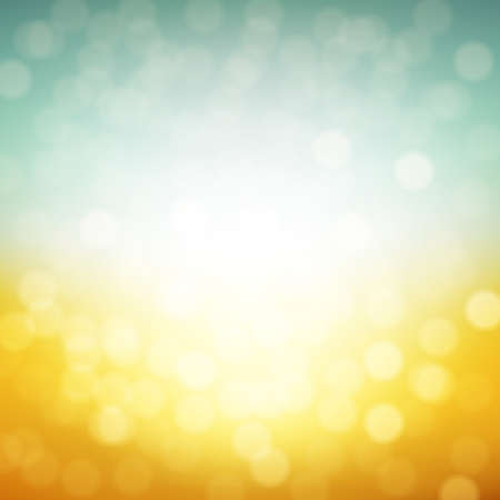 Autumn Bokeh Poster With Gradient Mesh, Vector Illustrationのイラスト素材